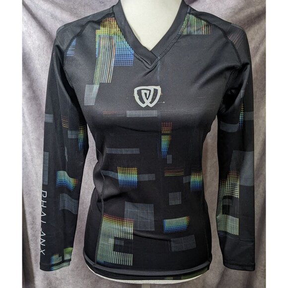 Phalanx Black And Rainbow Grid Rash Guard Size Small - Picture 6 of 10